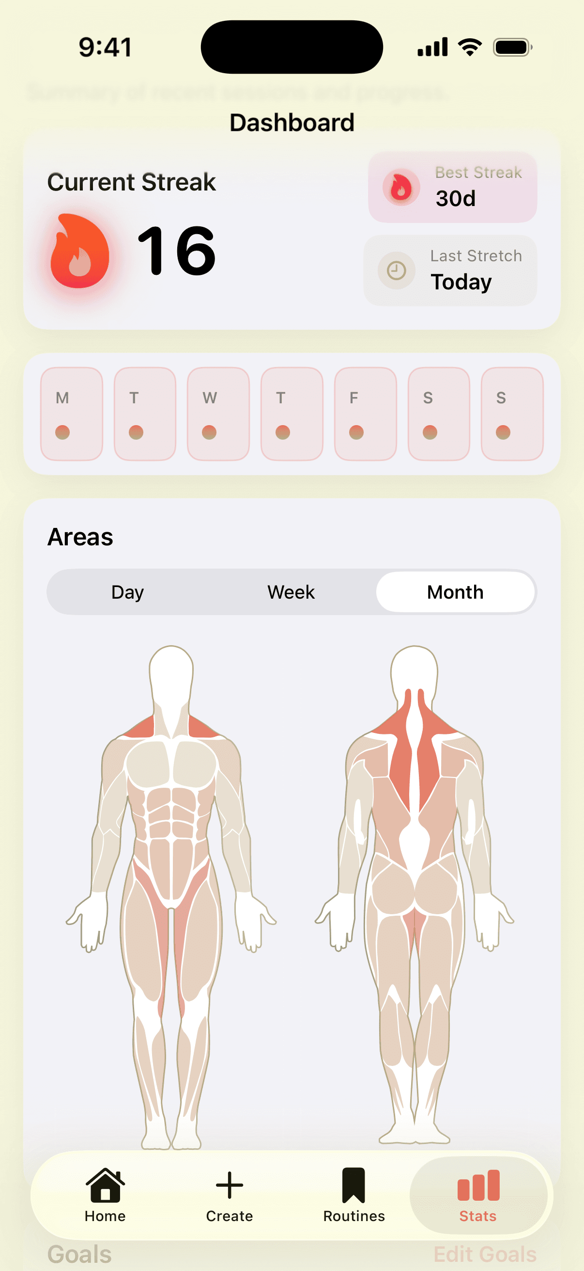 Streaks and body heat map