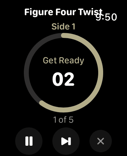 Stretch timer on Apple Watch