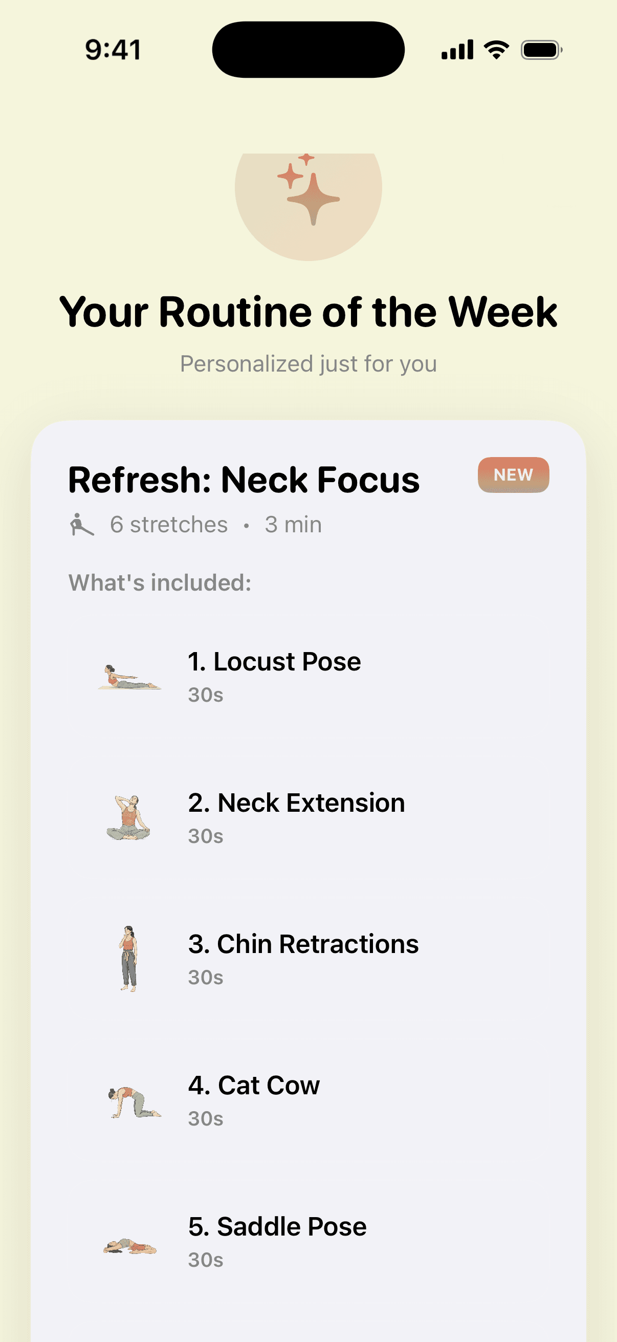 Your routine of the week