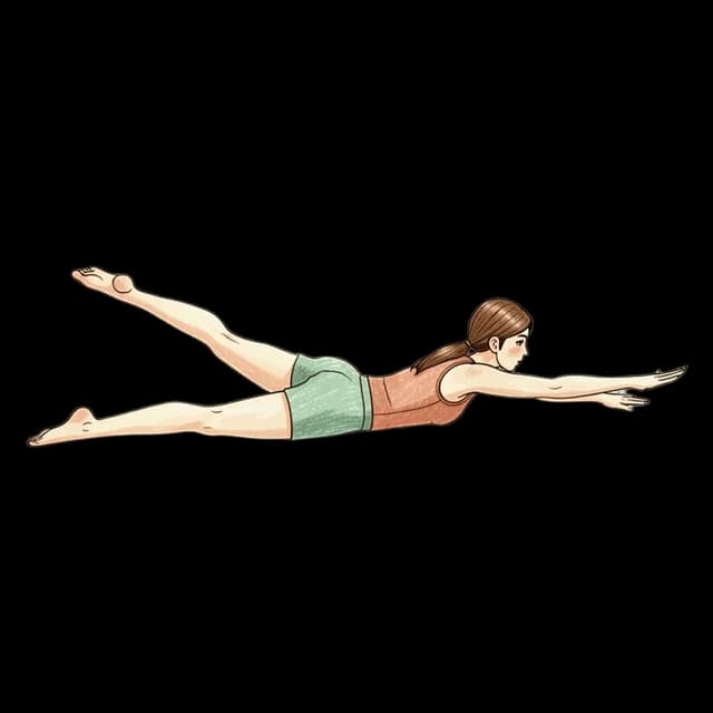 How to do Alternating Superman: illustration of the pose