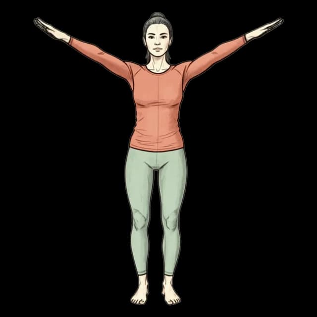 How to do Arm Circles: illustration of the pose