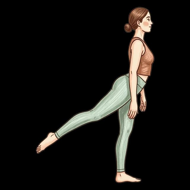 How to do Back Leg Raise: illustration of the pose