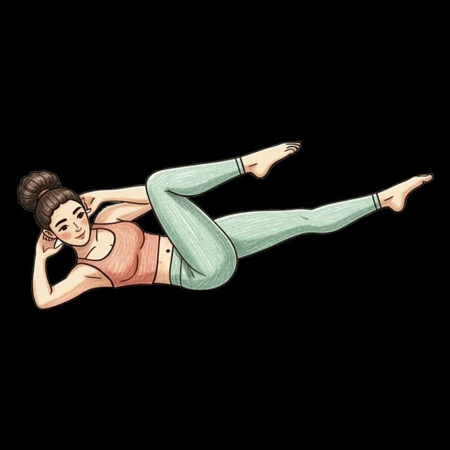 Bicycle Crunch Hold illustration
