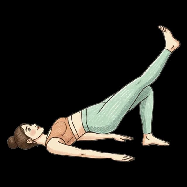 How to do Bridge Leg Lift: illustration of the pose