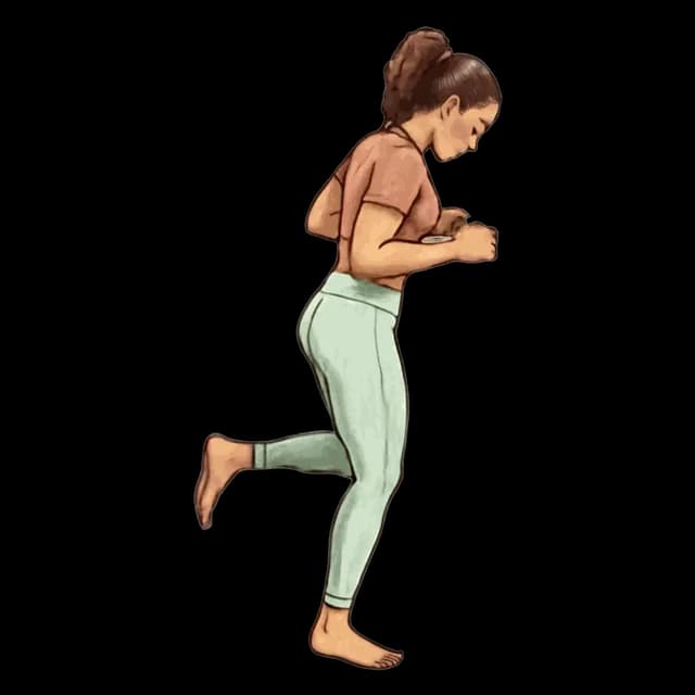 How to do Butt Kicks: illustration of the pose