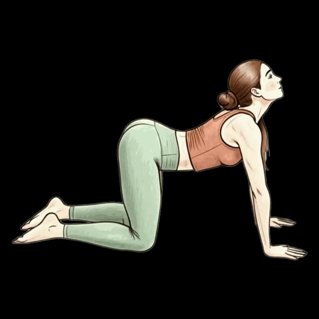 How to do Cat Cow: illustration of the pose