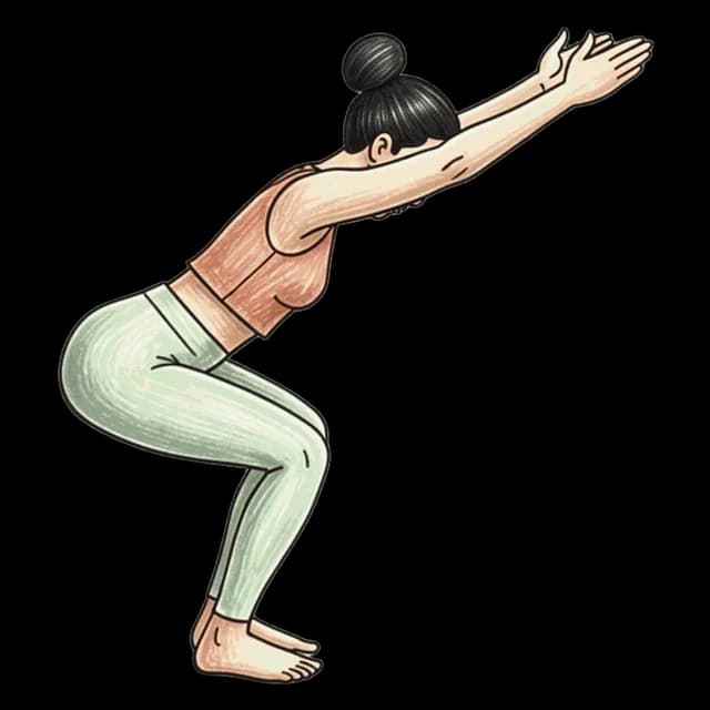 How to do Chair Pose: illustration of the pose