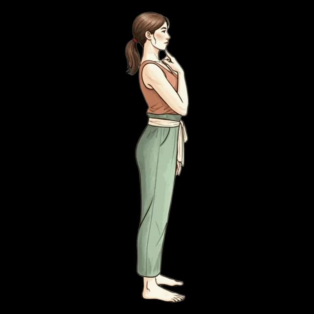 How to do Chin Retractions: illustration of the pose