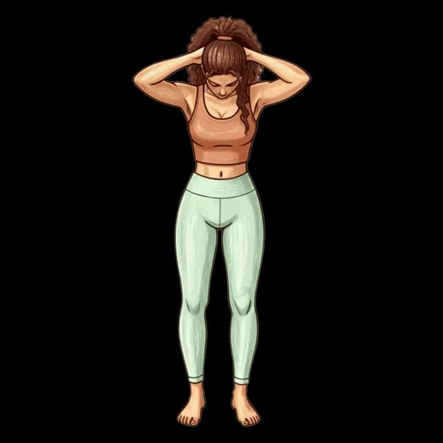 How to do Chin-to-Chest Stretch: illustration of the pose