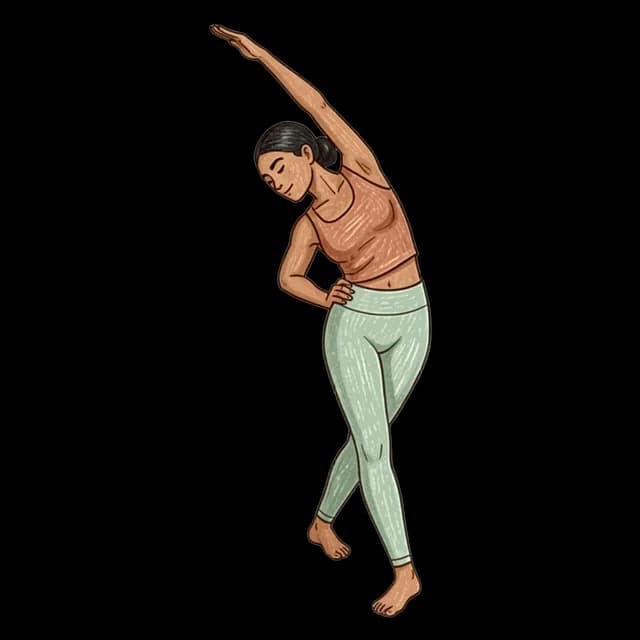 How to do Cross Leg Side Bend: illustration of the pose