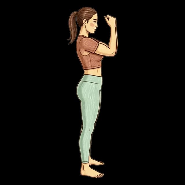 How to do Dynamic Chest Flys: illustration of the pose