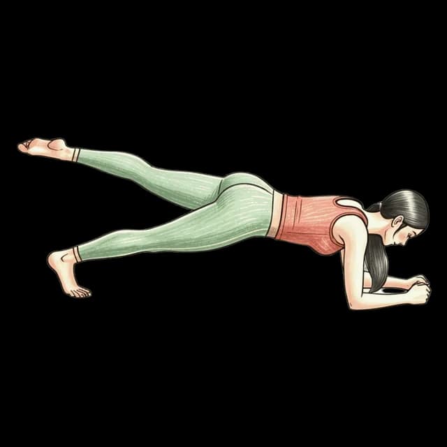 How to do Elbow Plank Leg Lift: illustration of the pose