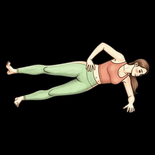 Elbow Side Plank Leg Lift illustration