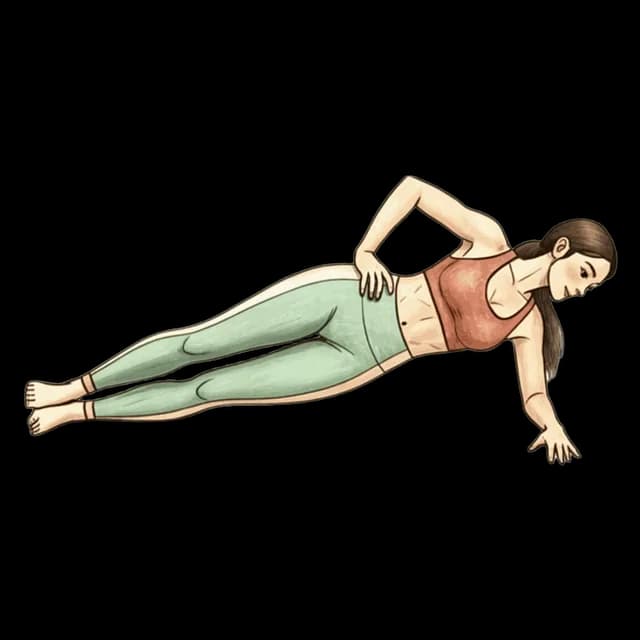 How to do Elbow Side Plank: illustration of the pose