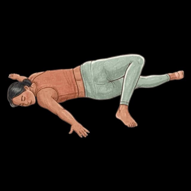 How to do Face-Down Scorpion Twist: illustration of the pose