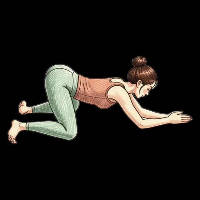 How to do Frog Pose: illustration of the pose