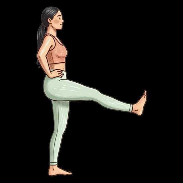 How to do Front Leg Raise: illustration of the pose