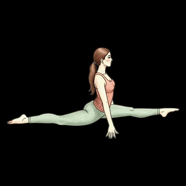 How to do Front Split: illustration of the pose