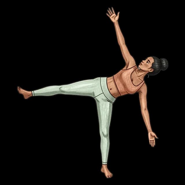 How to do Half Moon: illustration of the pose