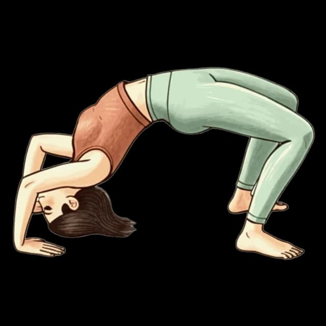 How to do Half Wheel: illustration of the pose