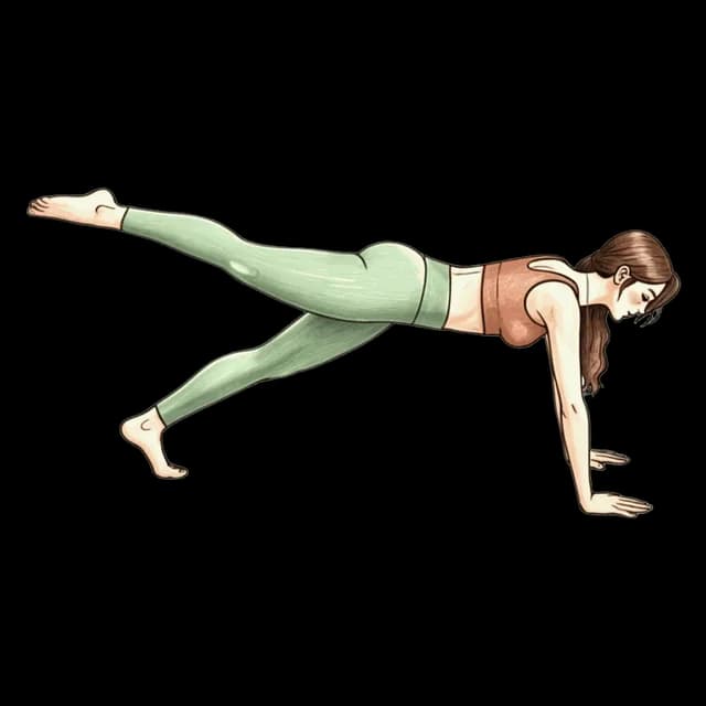 Hand Plank Leg Lift illustration