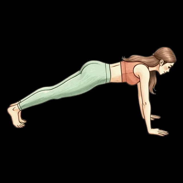 How to do Hand Plank: illustration of the pose