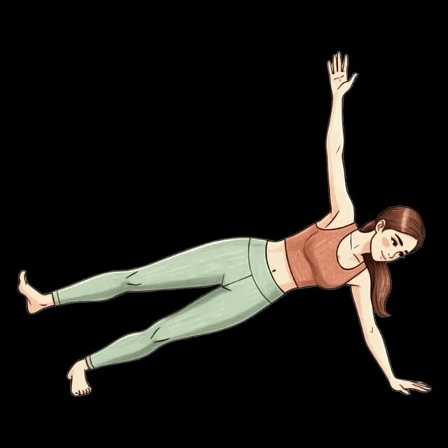 Hand Side Plank Leg Lift illustration