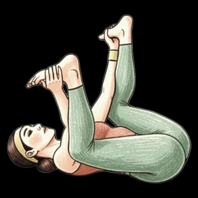 How to do Happy Baby: illustration of the pose