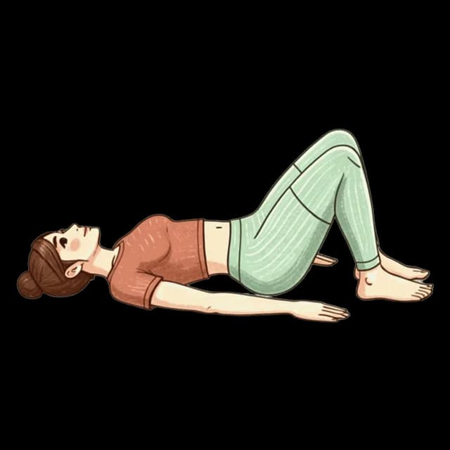 How to do Hip Bridges: illustration of the pose