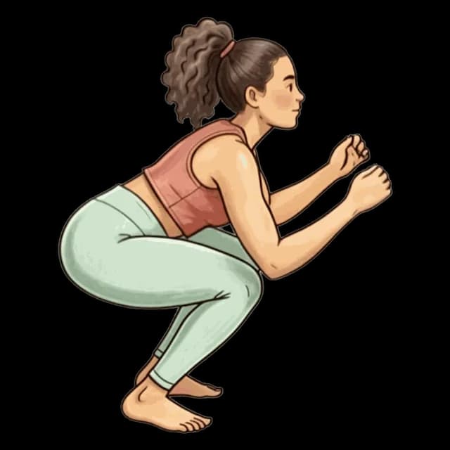 How to do Jump Squats: illustration of the pose