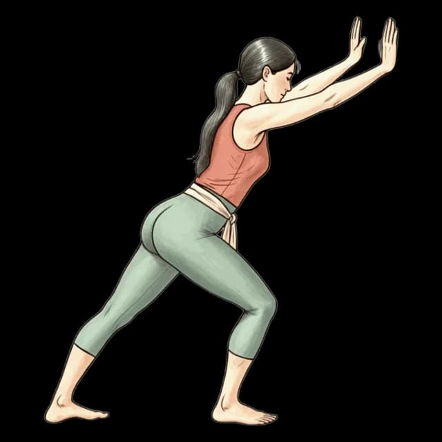 How to do Leaning Calf: illustration of the pose