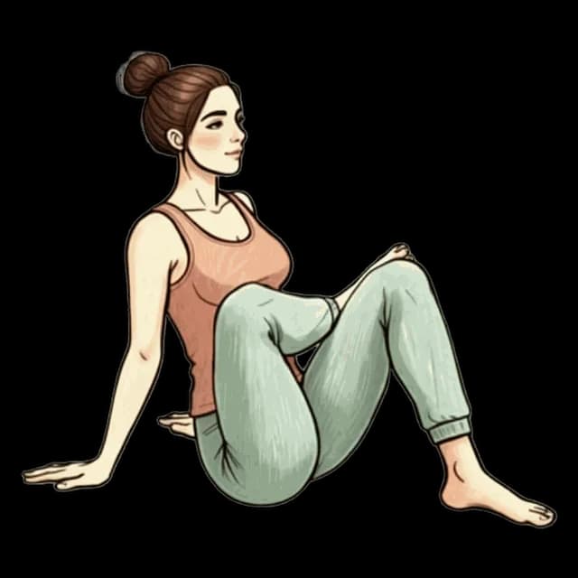 How to do Leaning Figure Four: illustration of the pose