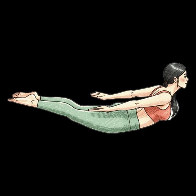 How to do Locust Pose: illustration of the pose