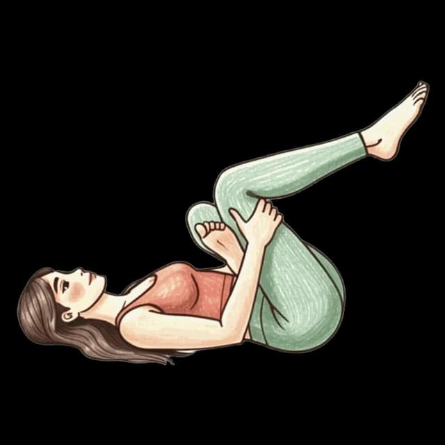 How to do Lying Figure Four: illustration of the pose