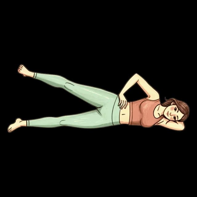How to do Lying Side Leg Raise: illustration of the pose