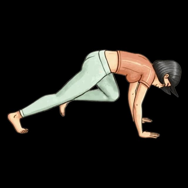 How to do Mountain Climbers: illustration of the pose