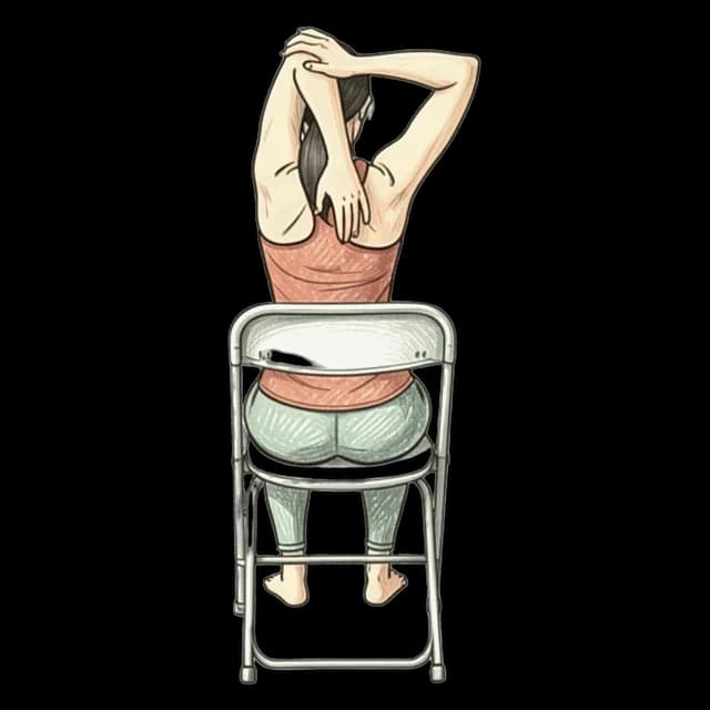 How to do Overhead Tricep: illustration of the pose