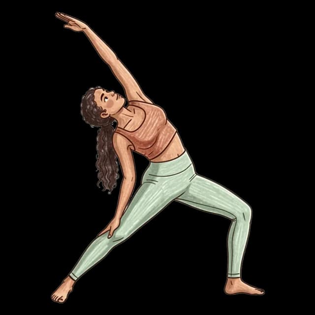 How to do Peaceful Warrior: illustration of the pose
