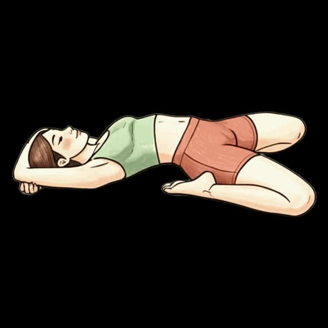 How to do Reclined Kneeling Quad Stretch: illustration of the pose