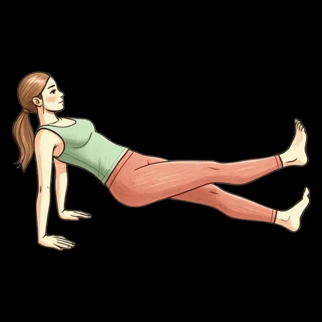 Reverse Plank Leg Lift illustration