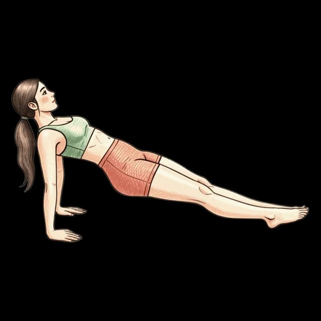 How to do Reverse Plank: illustration of the pose