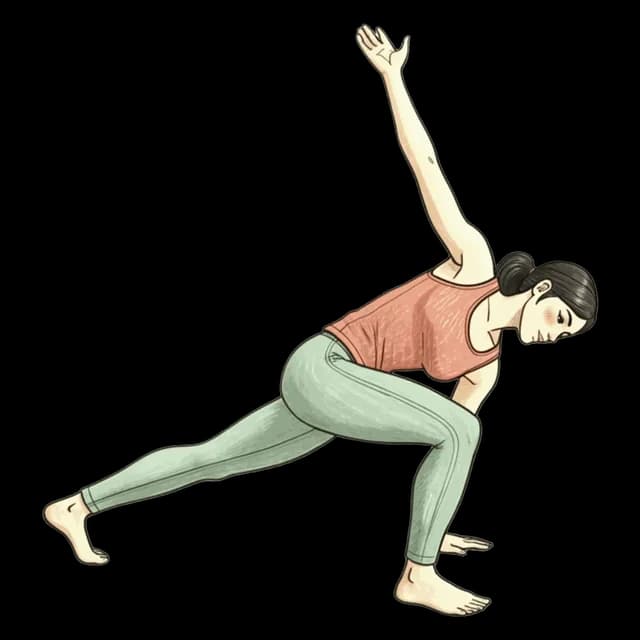 How to do Runner's Lunge Twist: illustration of the pose