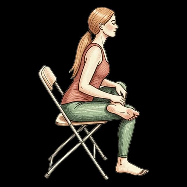 How to do Seated Figure Four: illustration of the pose