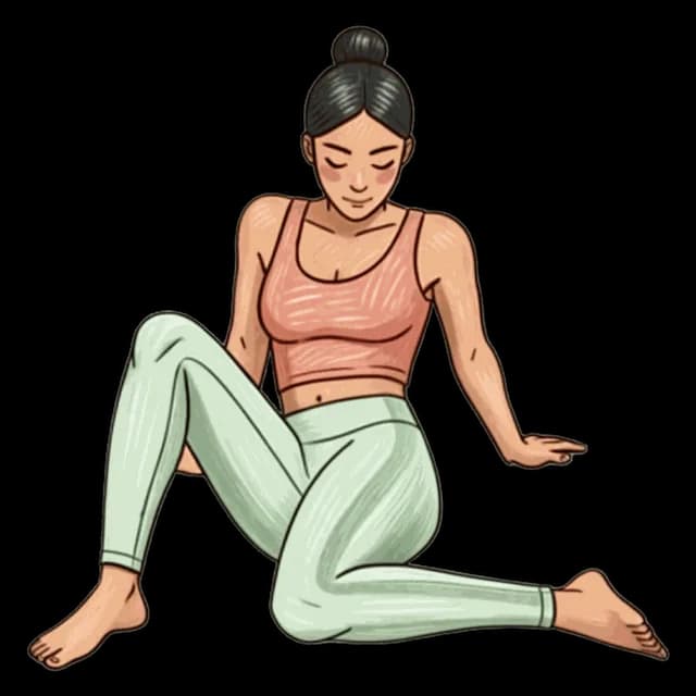 How to do Seated Knee Drops: illustration of the pose