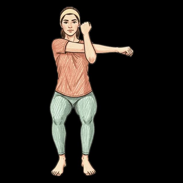 How to do Seated One Arm Hug: illustration of the pose