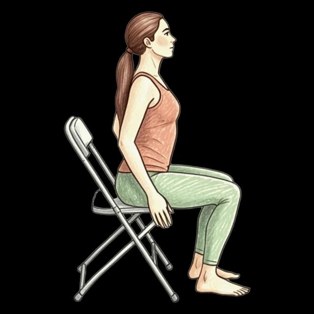 How to do Shoulder Rolls: illustration of the pose