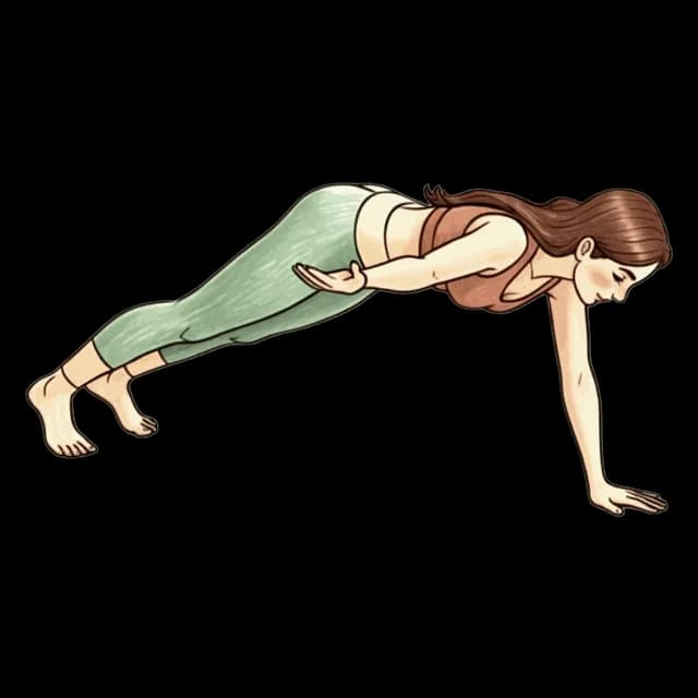 Single Arm Plank illustration