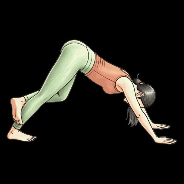 How to do Single Leg Calf Stretch: illustration of the pose