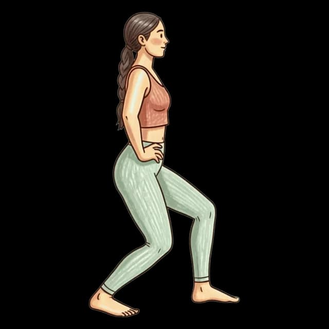 How to do Soleus Stretch: illustration of the pose