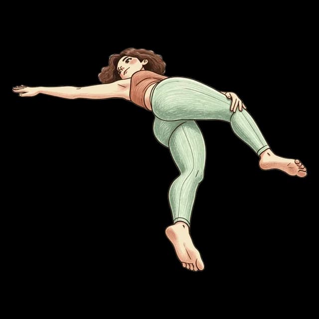 How to do Spinal Twist: illustration of the pose